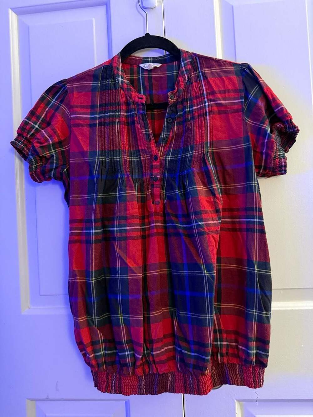 Heritage 1981 Plaid Button-Up Blouse Size Large